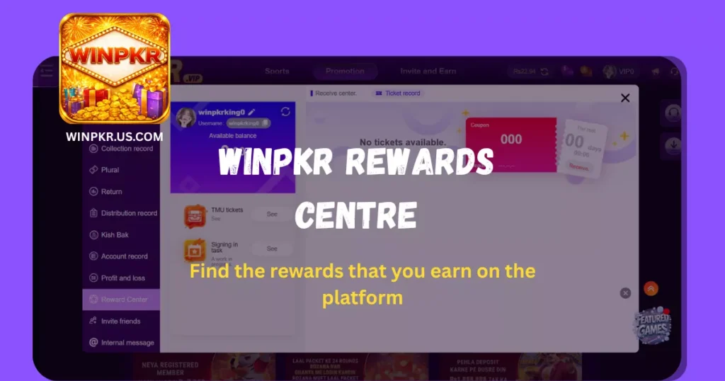 Winpkr Rewards Centre